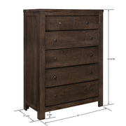 5 Drawer Chest, 1 Piece - Brown - R&R Furniture Gallery (Fountain Valley, CA)