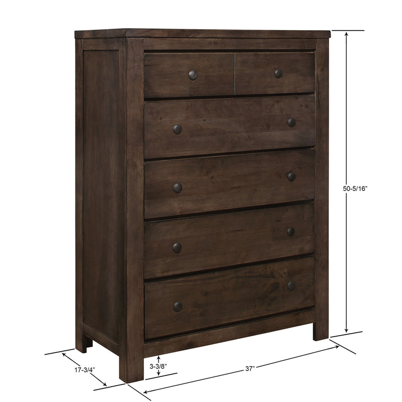 5 Drawer Chest, 1 Piece - Brown - R&R Furniture Gallery (Fountain Valley, CA)