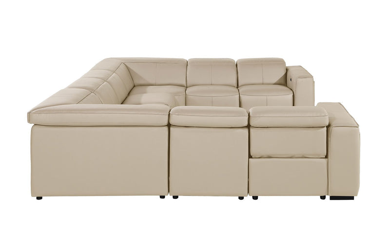1224 - 8-Piece U-Shaped Sectional Sofa In With 4 Power Recliners & Power Headrests