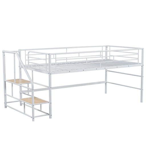 Loft Bed With Storage Stairs And Metal Frame - R&R Furniture Gallery (Fountain Valley, CA)