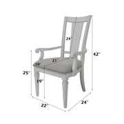Katia - Arm Chair (Set of 2) - Light Gray Linen & Weathered White - R&R Furniture Gallery (Fountain Valley, CA)