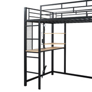 Loft Bed With Desk, Shelves, Power Outlet, LED Light And Wardrobe - R&R Furniture Gallery (Fountain Valley, CA)