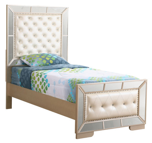 Contemporary Glory Furniture panel bed with minimalist design, showcasing a sleek modern frame and clean lines in a stylish bedroom setting.