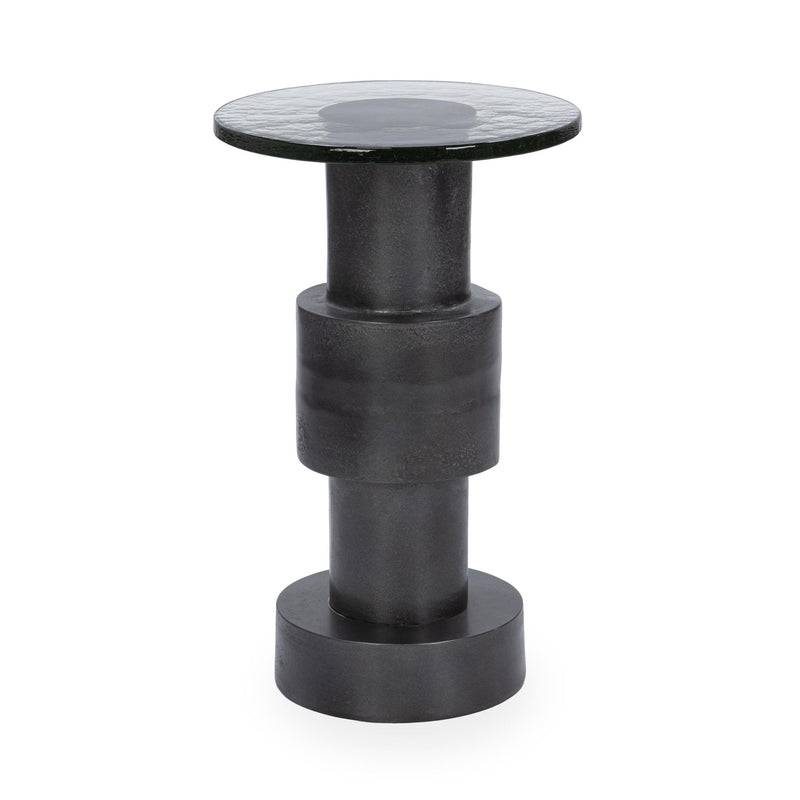 Callen - Round Accent Table - Antique Nickel - R&R Furniture Gallery (Fountain Valley, CA)