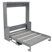 Murphy Bed With Desk, LED Lights & USB Charging Station - R&R Furniture Gallery (Fountain Valley, CA)