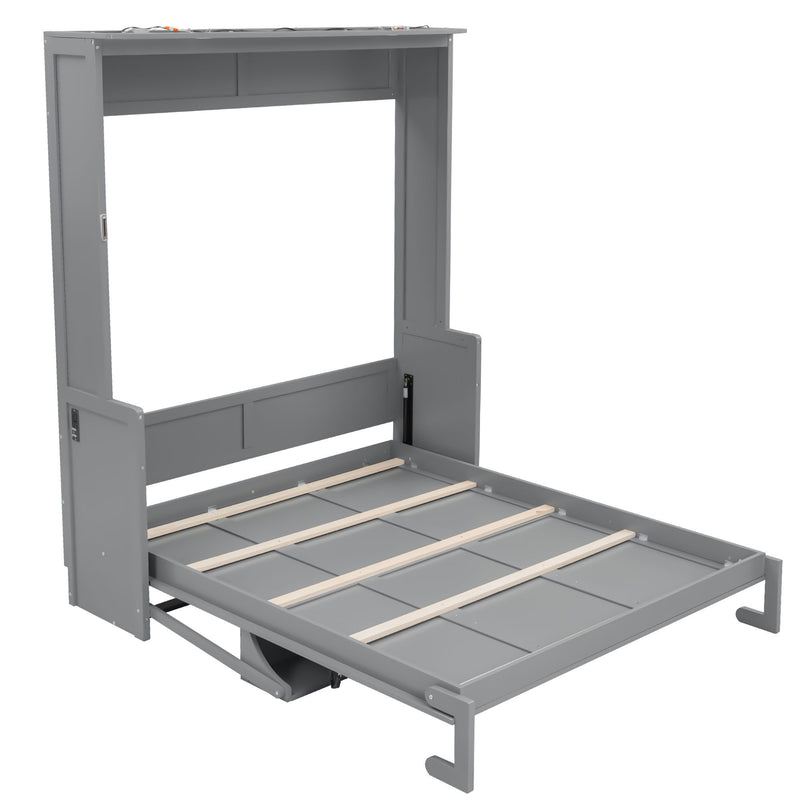 Murphy Bed With Desk, LED Lights & USB Charging Station - R&R Furniture Gallery (Fountain Valley, CA)