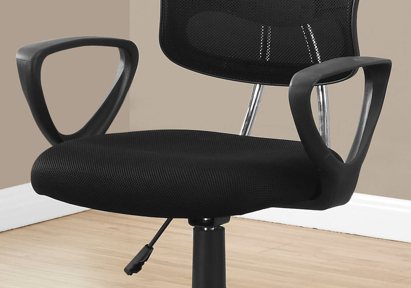 Office Chair, Adjustable Height, Swivel, Ergonomic, Armrests, Mesh, Contemporary / Modern - Black - R&R Furniture Gallery (Fountain Valley, CA)