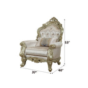 Gorsedd - Chair With Pillow - Fabric & Golden Ivory - R&R Furniture Gallery (Fountain Valley, CA)