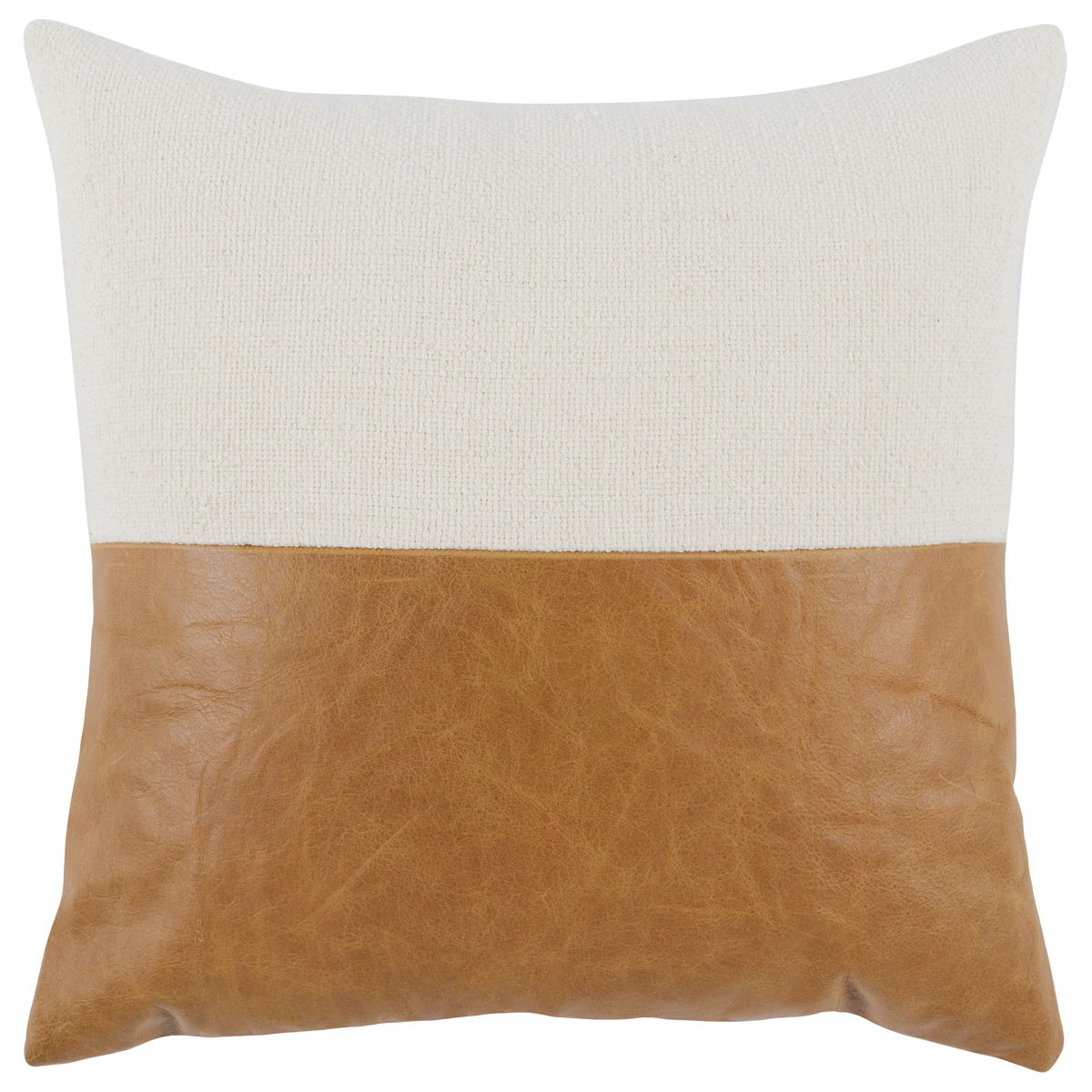 Classic Home Canyon ivory and chestnut accent pillow with textured fabric and decorative design for cozy home decor.