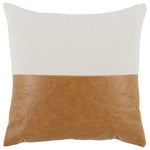Classic Home Canyon ivory and chestnut accent pillow with textured fabric and decorative design for cozy home decor.