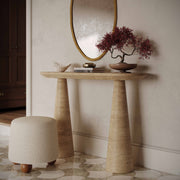 Sandra - Indoor / Outdoor Console Table - Travertine - R&R Furniture Gallery (Fountain Valley, CA)