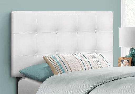 Twin Size, Bed Headboard Only, Upholstered, Transitional - White - R&R Furniture Gallery (Fountain Valley, CA)