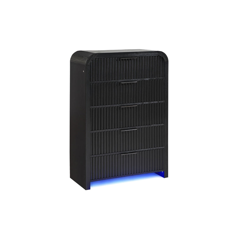 Beverly - Chest, LED Lighting - White / Black - R&R Furniture Gallery (Fountain Valley, CA)