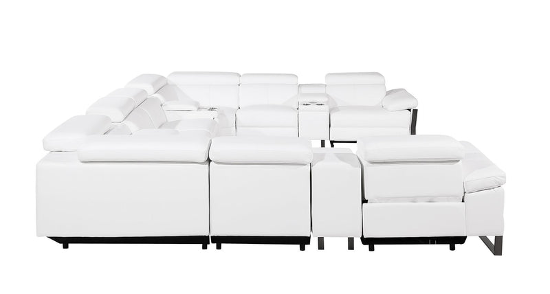 1246 - 12-Piece U-Shaped Modular Power Reclining Sectional With 4 Power Recliners And Power Headrests