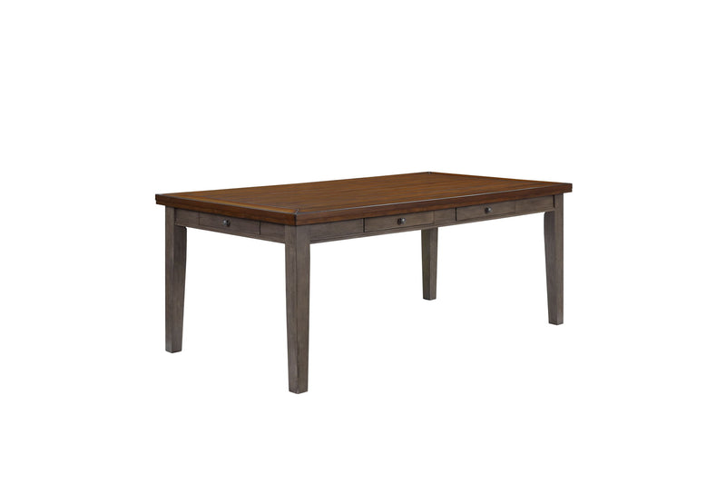 2 Tone 6 Drawer Dining Table - Gray - R&R Furniture Gallery (Fountain Valley, CA)