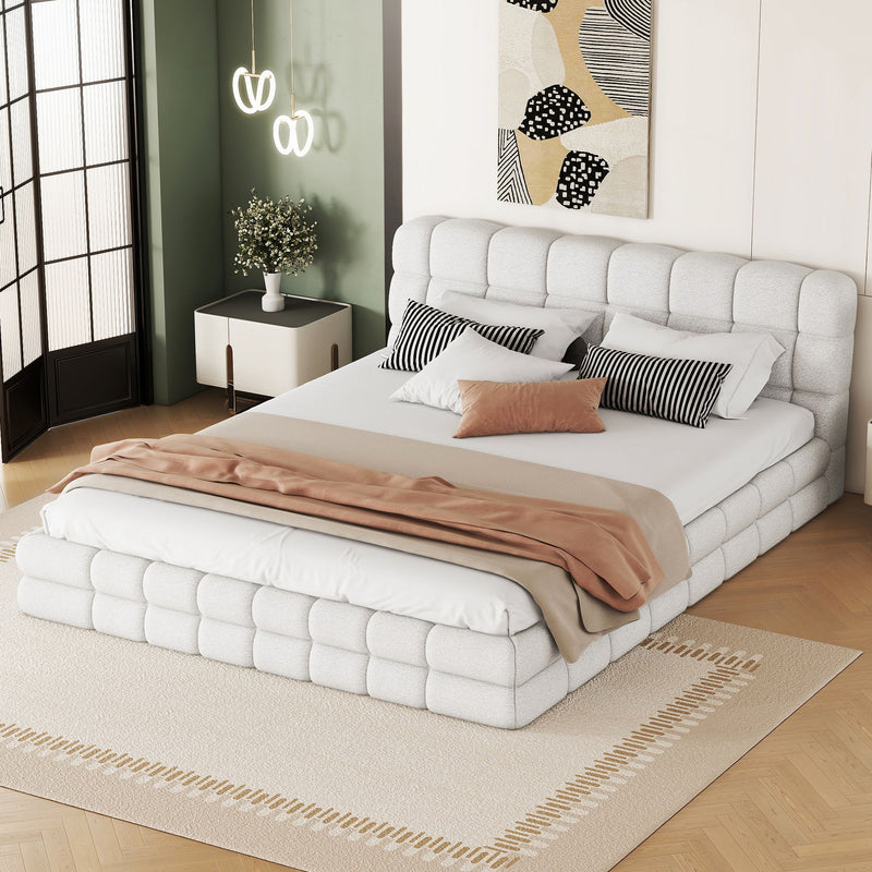 Upholstered Platform Bed With Headboard - R&R Furniture Gallery (Fountain Valley, CA)