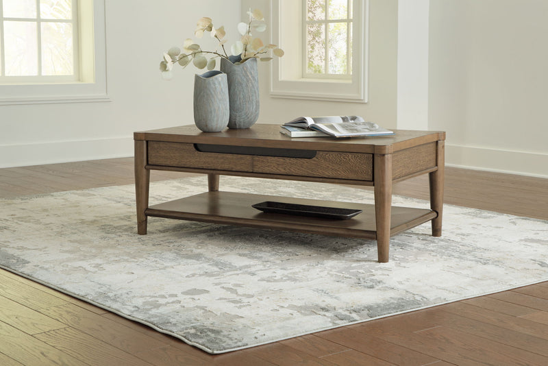 Roanhowe - Rectangular Cocktail Table - Brown - R&R Furniture Gallery (Fountain Valley, CA)