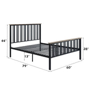 Zudora - Full Bed - Antique Oak & Black - R&R Furniture Gallery (Fountain Valley, CA)