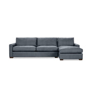 Classic Home Coburn chaise sofa from stationary sectionals set, featuring plush cushions and a modern design in a living room setting.