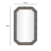 Charlene 35x59-inch jewel wall mirror by TOV Furniture, featuring a stylish framed design for elegant wall decor.