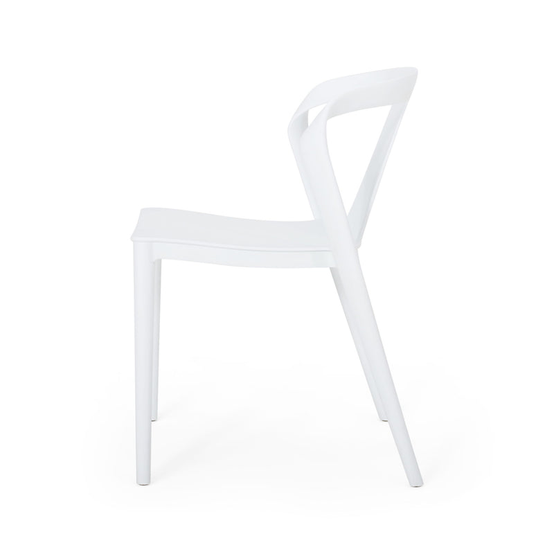 Set of two Noble House Orchid chairs with modern design and wooden legs, perfect for dining or living room decor.