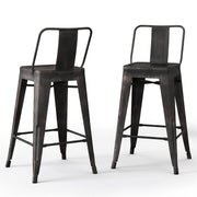 Rayne - Curved Back Metal Stool (Set of 2) - R&R Furniture Gallery (Fountain Valley, CA)
