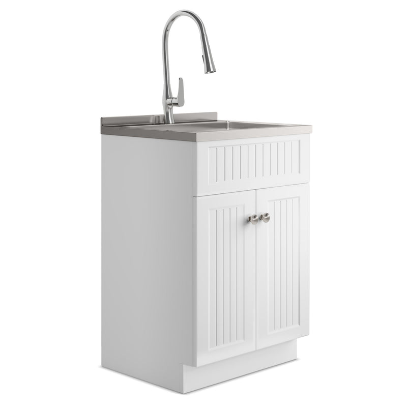 Beckham - Laundry Cabinet & Faucet And Stainless Steel Sink - R&R Furniture Gallery (Fountain Valley, CA)