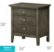 3 Drawer Nightstand & Dove Tailed Drawers - R&R Furniture Gallery (Fountain Valley, CA)