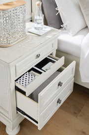 Robbinsdale - Two Drawer Night Stand - Antique White - R&R Furniture Gallery (Fountain Valley, CA)