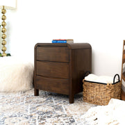Lionel - Nightstand 3 Drawer Bed Side Table - Brown - R&R Furniture Gallery (Fountain Valley, CA)