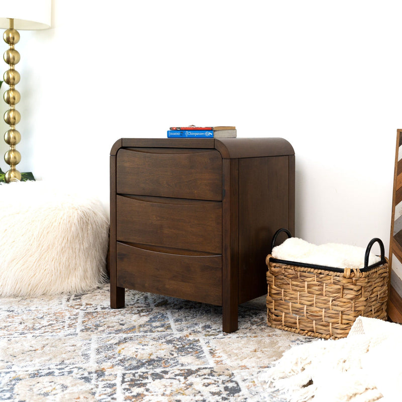 Lionel - Nightstand 3 Drawer Bed Side Table - Brown - R&R Furniture Gallery (Fountain Valley, CA)