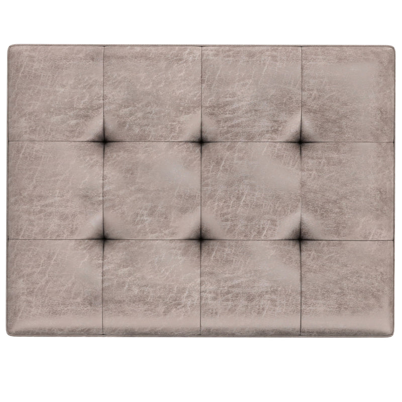 Shay - Large Square Coffee Table Storage Ottoman Mid-Century Style - R&R Furniture Gallery (Fountain Valley, CA)