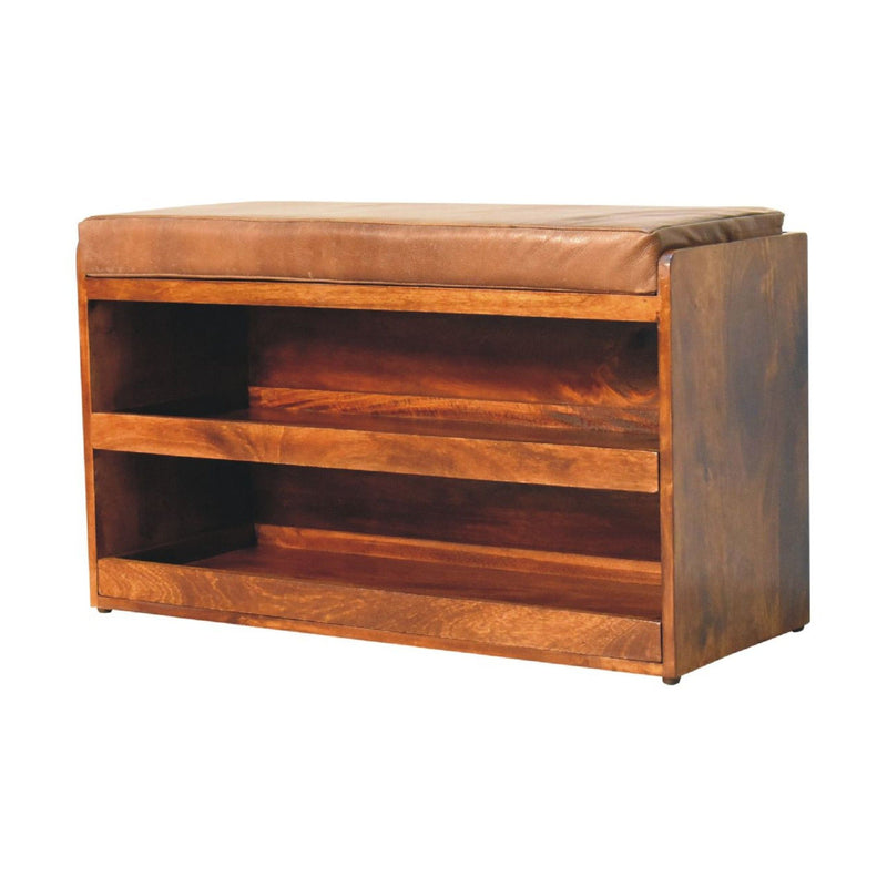 Buffalo - Hide Pull Out Shoe Storage Bench - R&R Furniture Gallery (Fountain Valley, CA)
