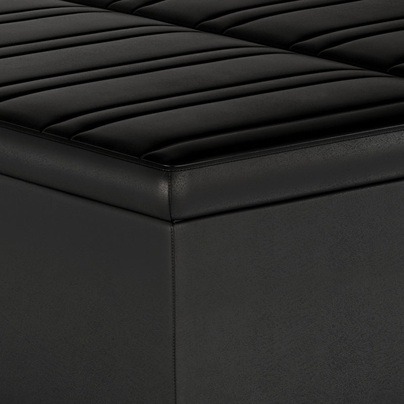 Ellis - Coffee Table Storage Ottoman Contemporary Design - R&R Furniture Gallery (Fountain Valley, CA)