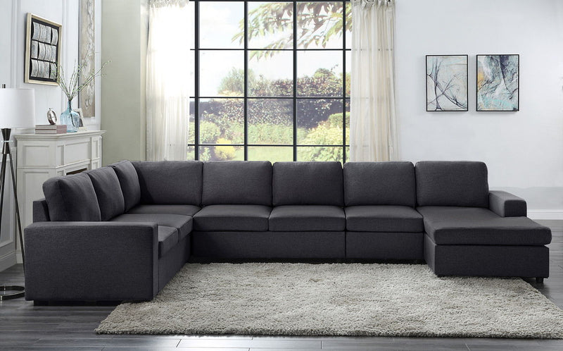Hayden - 7 Seat Reversible Modular Sectional Sofa Chaise - R&R Furniture Gallery (Fountain Valley, CA)