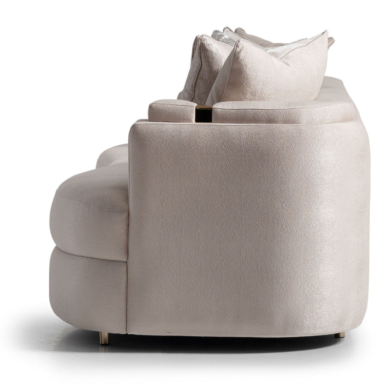 Carmela - Mansion Sofa - Almond / Gold - R&R Furniture Gallery (Fountain Valley, CA)