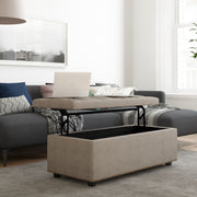 Hamilton - Upholstered Lift Top Rectangular Storage Ottoman - R&R Furniture Gallery (Fountain Valley, CA)