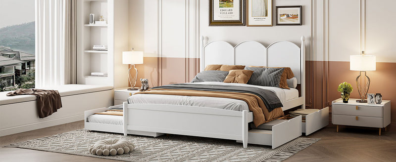 Platform Bed With With 2 Big Drawers And Trundle - R&R Furniture Gallery (Fountain Valley, CA)