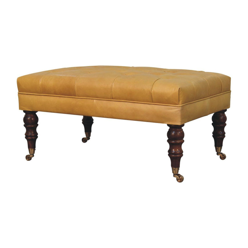 Buffalo - Ottoman With Castor Legs - R&R Furniture Gallery (Fountain Valley, CA)