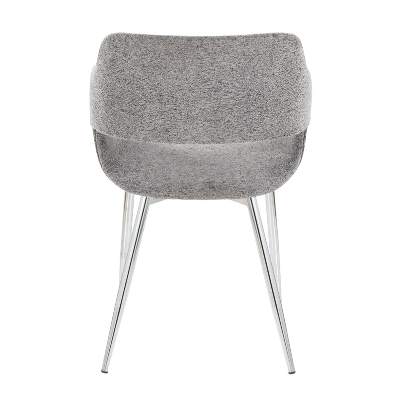 Lumi Source Margarite contemporary dining chair set of 2 with sleek design and cushioned seats for modern kitchen or dining room.