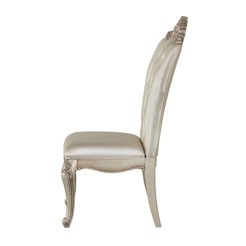 Gorsedd - Side Chair (Set of 2) - Cream Fabric & Golden Ivory - R&R Furniture Gallery (Fountain Valley, CA)