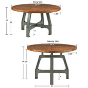 Lancaster - Round Dining / Gathering Table With Adjustable Height - Walnut - R&R Furniture Gallery (Fountain Valley, CA)
