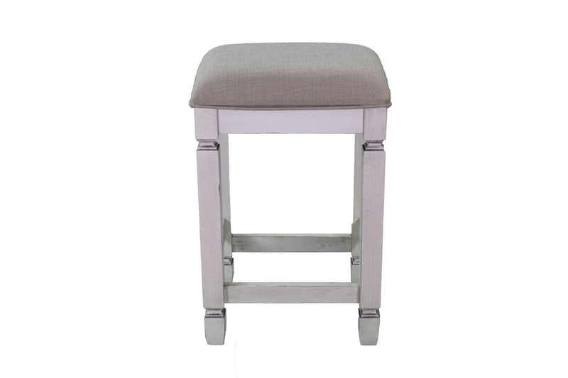 Console Table With 4 Stools - Antique White - R&R Furniture Gallery (Fountain Valley, CA)