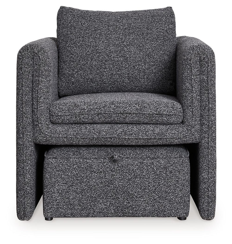 Vreni - Accent Chair - Charcoal / Black - R&R Furniture Gallery (Fountain Valley, CA)