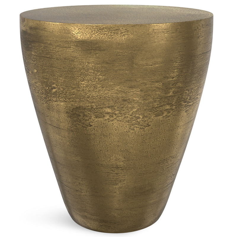 Cavan - Cast Aluminum Side Table - Antique Brass - R&R Furniture Gallery (Fountain Valley, CA)