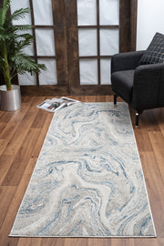 Elegance - 5'3" X 7'3" Polyester Area Rug - Ivory - R&R Furniture Gallery (Fountain Valley, CA)