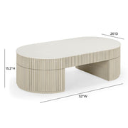 Bella - Oval Coffee Table - R&R Furniture Gallery (Fountain Valley, CA)