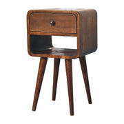 Mini Chestnut Curve Lower Bedside Nifhtstand - R&R Furniture Gallery (Fountain Valley, CA)
