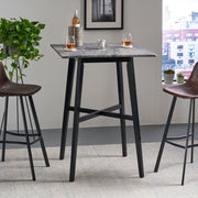 Modern Noble House bar height dining table with rubberwood legs and laminate tabletop, ideal for contemporary bar or kitchen spaces.