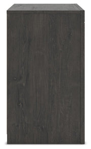 Fraluna - Two Drawer Night Stand - Charcoal - R&R Furniture Gallery (Fountain Valley, CA)